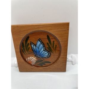 WOODEN COASTRICAN COASTERS ANIMALS SET OF 6 PC - Rare.